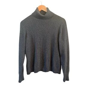 Pursuits Ltd 100% Cashmere Turtleneck Sweater Large Gray